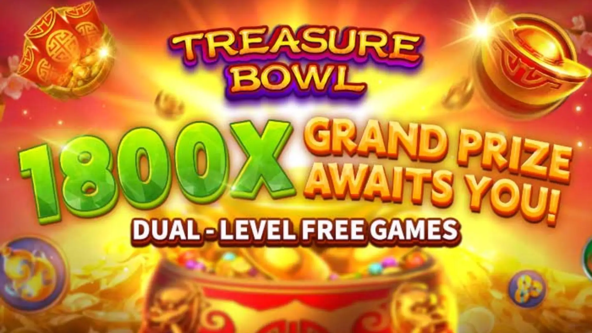 Multiplicadores Treasure Bowl bollexjogo - 7777x Máximo com Tigela Dourada